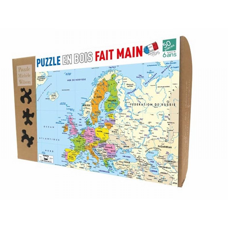 Puzzle Michèle Wilson Enfant 50p - Carte d'Europe jeux et jouets