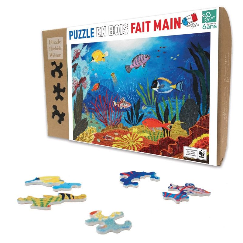 Puzzle Michèle Wilson Enfant 50p - Poissons Tropicaux jeux et jouets