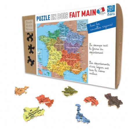 Puzzle Michèle Wilson Enfant 100p - Carte de France des