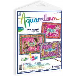 Aquarellum Recharge Chevaux en Parade Sentosphere Ikaipaka jeux