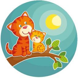 Lampe veilleuse chats au clair de lune Haba Ikaipaka jeux &