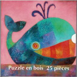 Puzzle - 25 - Baleine La Plume d'OR - Xirographo Ikaipaka jeux