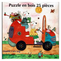 Puzzle 25p - Double Cat'S Trip La Plume d'OR - Xirographo