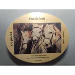 Puzzle - 370 - Chevaux La Plume d'OR - Xirographo Ikaipaka jeux