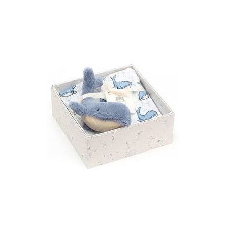 Wilbur Baleine et Muslin Coffret Doudou Jellycat Jellycat