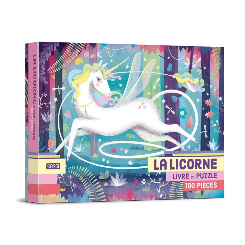 Puzzle + Livre - La Licorne 100p Sassi Ikaipaka jeux & jouets