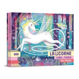 Puzzle 100p + Livre - La Licorne Sassi Ikaipaka jeux & jouets