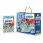 Puzzle 200p + Livre - L'Europe Sassi Ikaipaka jeux & jouets
