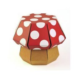 Tabouret Champignon Rouge à pois funnypaper Funnypaper Ikaipaka