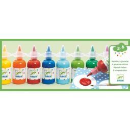 8 Bouteilles de gouache Djeco Ikaipaka jeux & jouets Royan