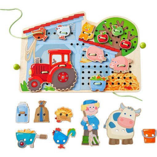 Jeu de laçage - A la ferme Haba Ikaipaka jeux & jouets Royan