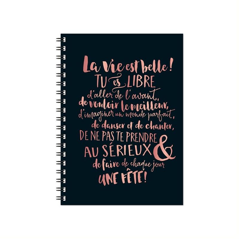 Bloc-notes A6 "La vie est belle..." ART GRAFIK International