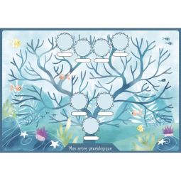 Ma pochette d'Autocollants Arbre généalogique AUZOU Ikaipaka