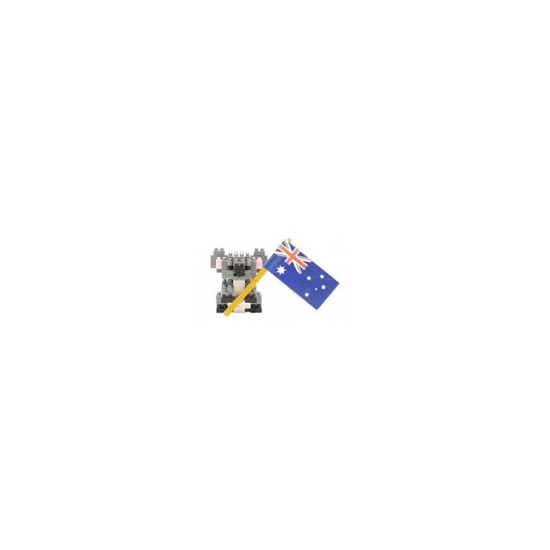 Nanoblock Koala avec drapeau Australien  Ikaipaka jeux & jouets