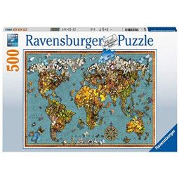 Puzzle 500 Mappemonde de Papillons - IkaIpaka Royan