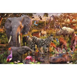Puzzle 3000 Animaux du continent Africain Ravensburger Ikaipaka