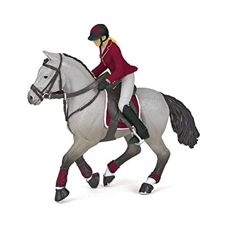 Cheval de concours et sa cavalière Papo Papo Ikaipaka jeux &
