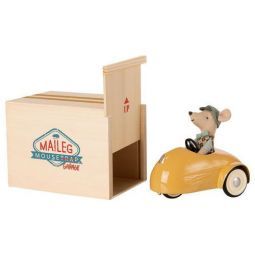 Maïleg Mouse Car with garage yellow Maileg Ikaipaka jeux &