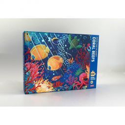 Puzzle 100p + livre Les récifs Coraliens Sassi Ikaipaka jeux &