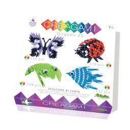 Creagami Set Origami 3D Papillon, Coccinelles, Grenouille