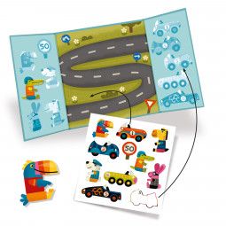 Stickers des petits Les voitures Djeco Ikaipaka jeux & jouets