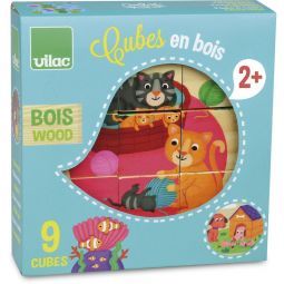 Jeu de cubes en bois Animaux Vilac VILAC Ikaipaka jeux & jouets