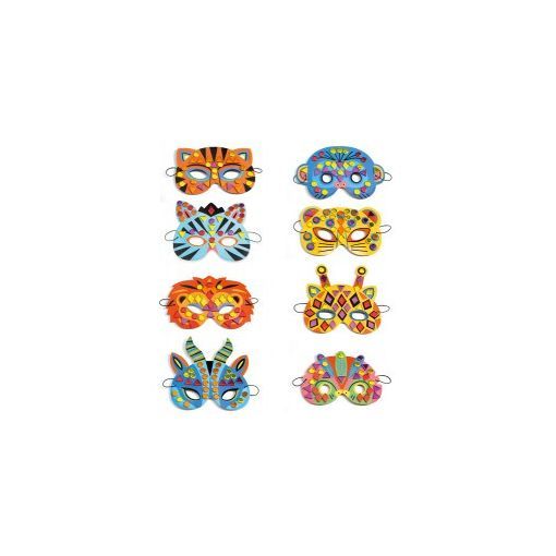 DIY 8 masques mosaïques à décorer Djeco Ikaipaka jeux & jouets
