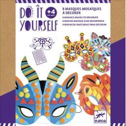 DIY 8 masques mosaïques à décorer Djeco Ikaipaka jeux & jouets
