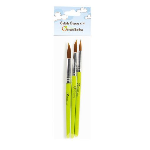 Set de 3 pinceaux ronds Avenue Mandarine Ikaipaka jeux & jouets