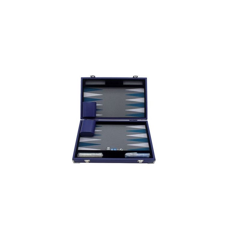 Backgammon Prestige 30cm Bleu  Ikaipaka jeux & jouets Royan