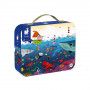Valise Puzzle 100P Le monde sous-marin janod Ikaipaka jeux &