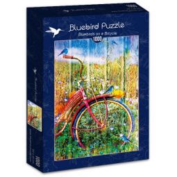 Puzzle 1000p Bluebirds on a bicycle BlueBird Ikaipaka jeux &