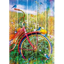 Puzzle 1000p Bluebirds on a bicycle BlueBird Ikaipaka jeux &