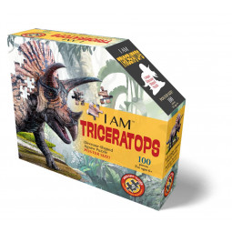 Puzzle 100p I AM Triceratops  Ikaipaka jeux & jouets Royan