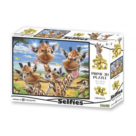 Puzzle 63p Selfie Girafes - IkaIpaka Royan