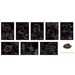 Scratch à gratter Amis de la mer  Ikaipaka jeux & jouets Royan