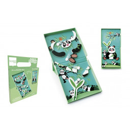 Circuit de billes + Puzzle magnétique Panda Scratch Ikaipaka