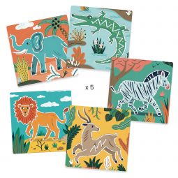 Pochoirs Animaux sauvages Djeco Ikaipaka jeux & jouets Royan