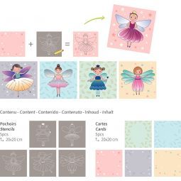 Kit pochoirs Fées Artemio Ikaipaka jeux & jouets Royan