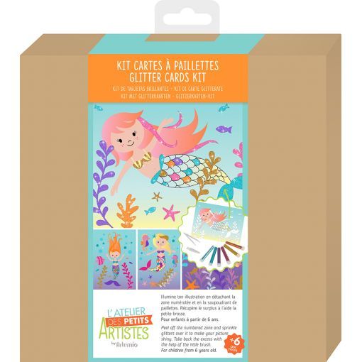 Cartes à paillettes Sirènes Artemio Ikaipaka jeux & jouets Royan