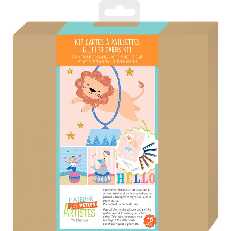 Cartes à paillettes Cirque Artemio Ikaipaka jeux & jouets Royan