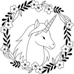 Tampon bois Licorne avec couronne Artemio Ikaipaka jeux &