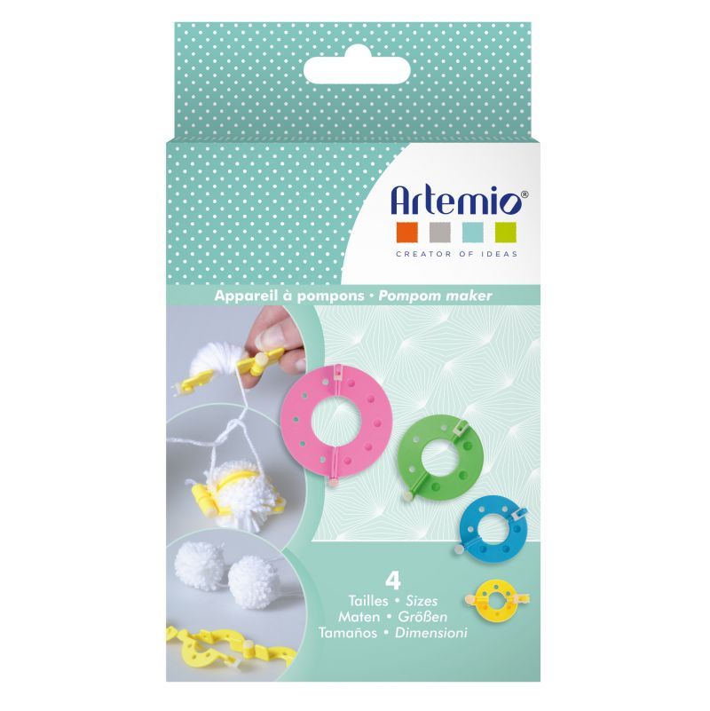 Appareil à Pompons 4 tailles Artemio Ikaipaka jeux & jouets