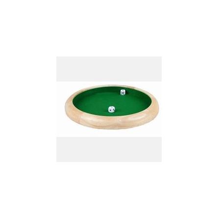 Piste de dés bois naturel 29 cm 3 Dés inclus.  Ikaipaka jeux &