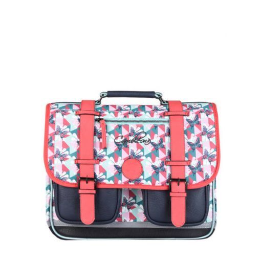 Cartable 2C 38cm Blue Butterfly Caméléon Caméléon Ikaipaka jeux