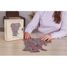 Puzzle bois Éléphant Impérial Créatif Puzzle Ikaipaka jeux &