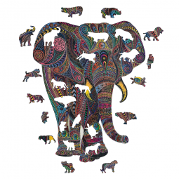 Puzzle bois Éléphant Impérial Créatif Puzzle Ikaipaka jeux &