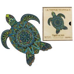 Puzzle en bois Tortue Tropicale Créatif Puzzle Ikaipaka jeux &