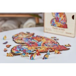 Puzzle en bois Tendre Chat Créatif Puzzle Ikaipaka jeux &