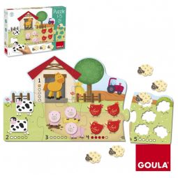 Puzzle Ferme 1 à 5 Goula Ikaipaka jeux & jouets Royan